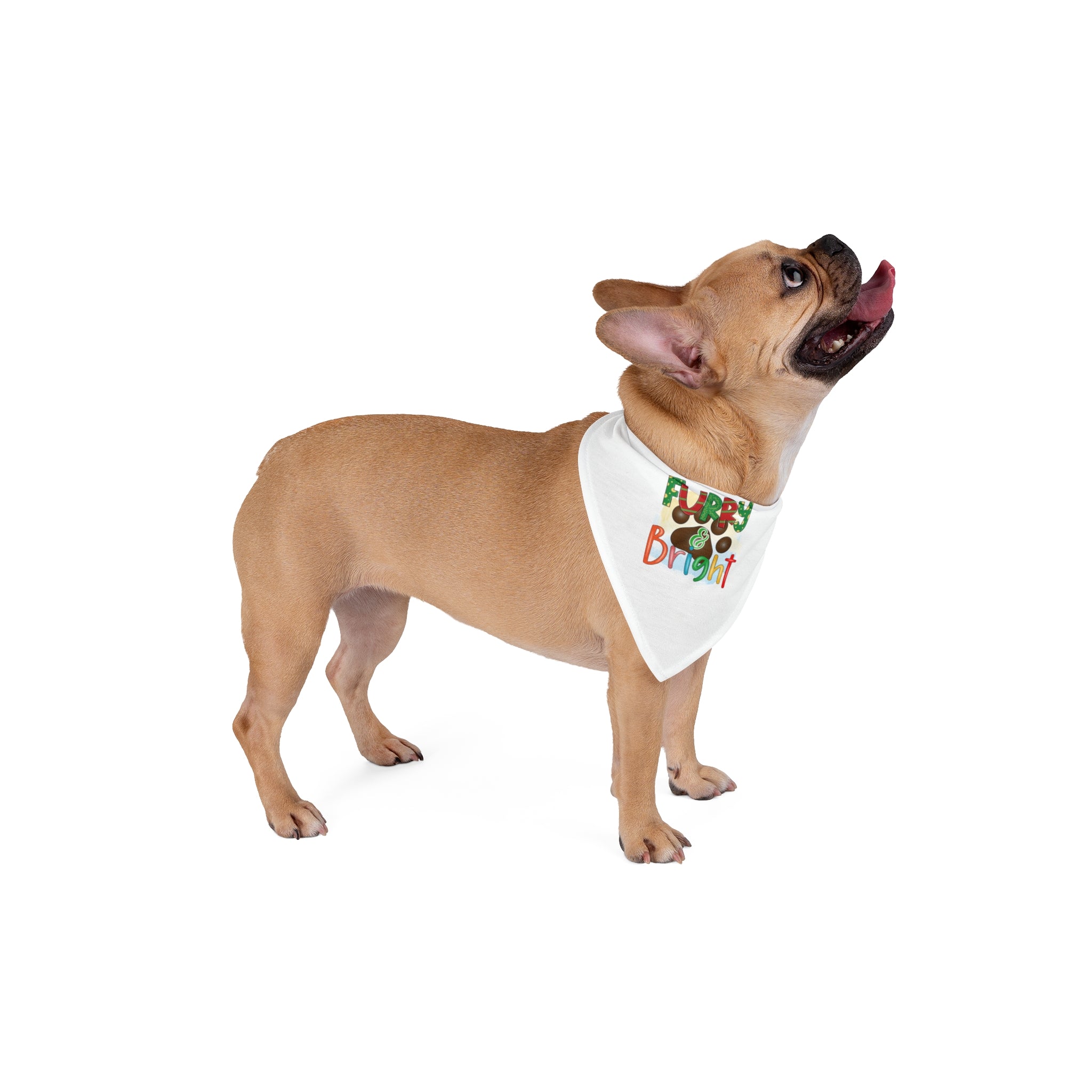 Furry & Bright White Christmas Dog Bandana - Festive Holiday Pet Wear
