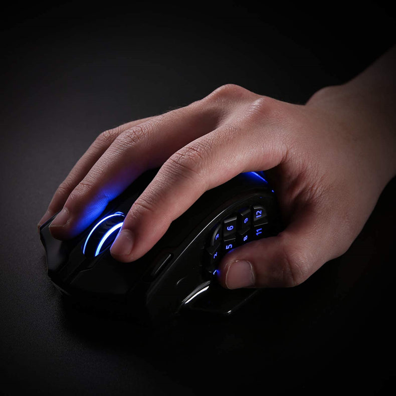 Immersive Gaming Experience: Wireless Laser Mouse with Customizable Colors, DPI, and Programmable Buttons