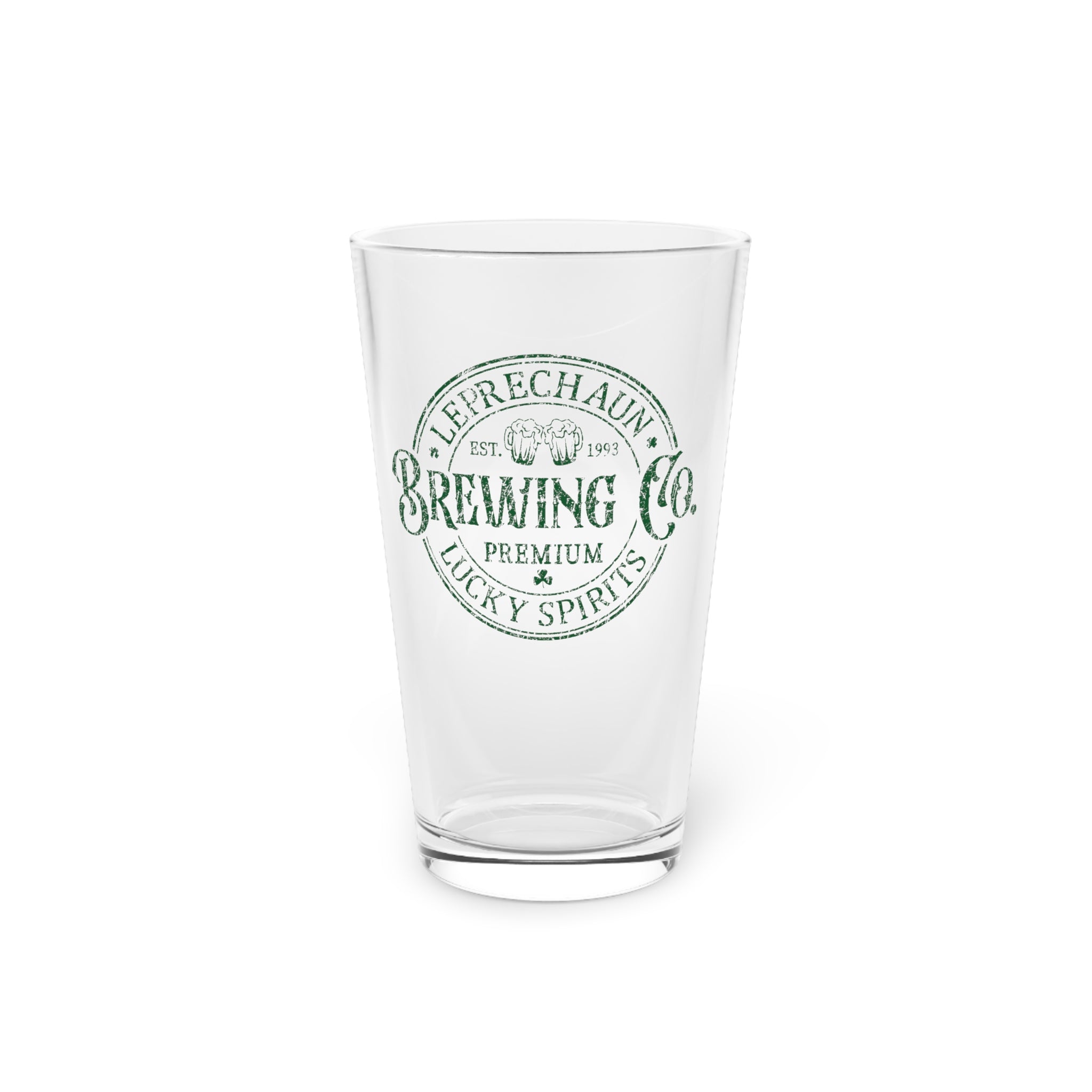 Leprechaun Brewing Company 16oz Pint Glass - St Patrick's Day