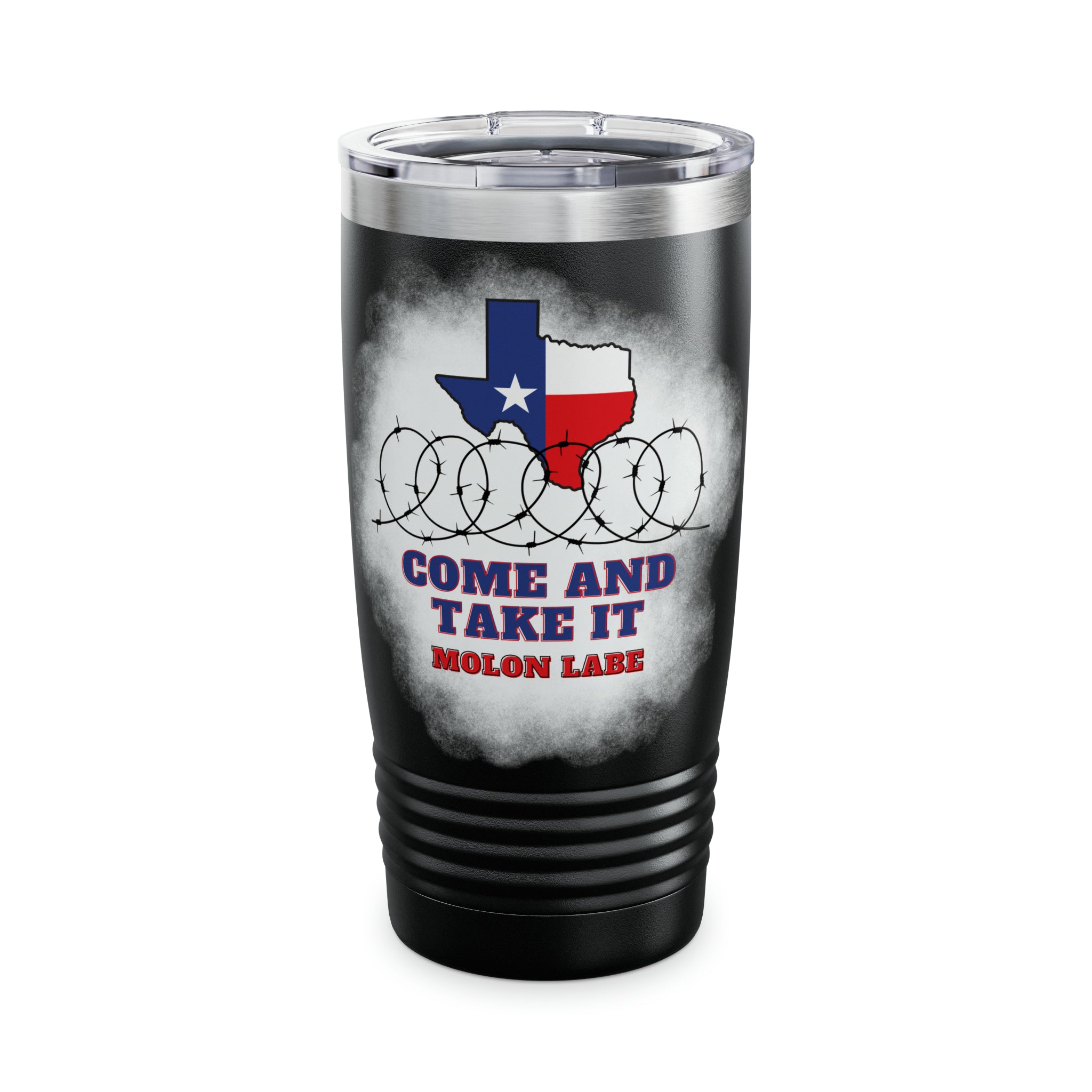 Texas Flag Razor Wire Ringneck Tumbler 20oz  - Come And Take It, Molon Labe, Stand With Texas