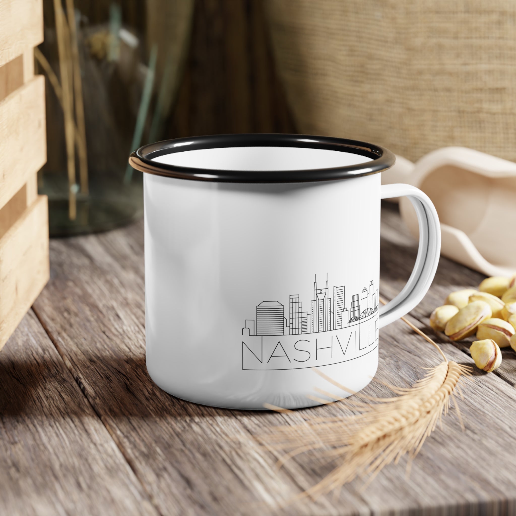 Nashville Skyline Enamel Camp Cup - 12oz - Versatile & Durable
