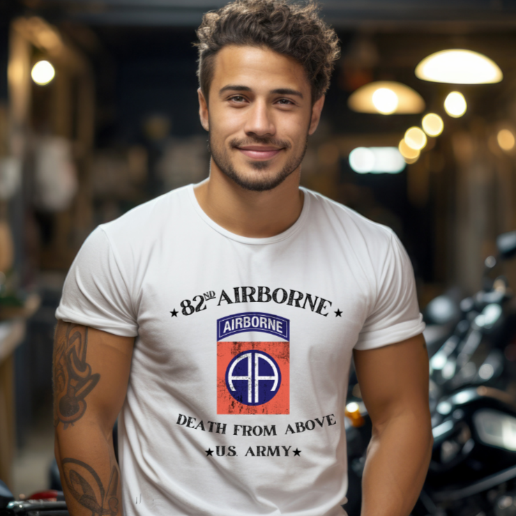 Vintage 82nd Airborne Tee | 'Death From Above' | U.S. Army Logo