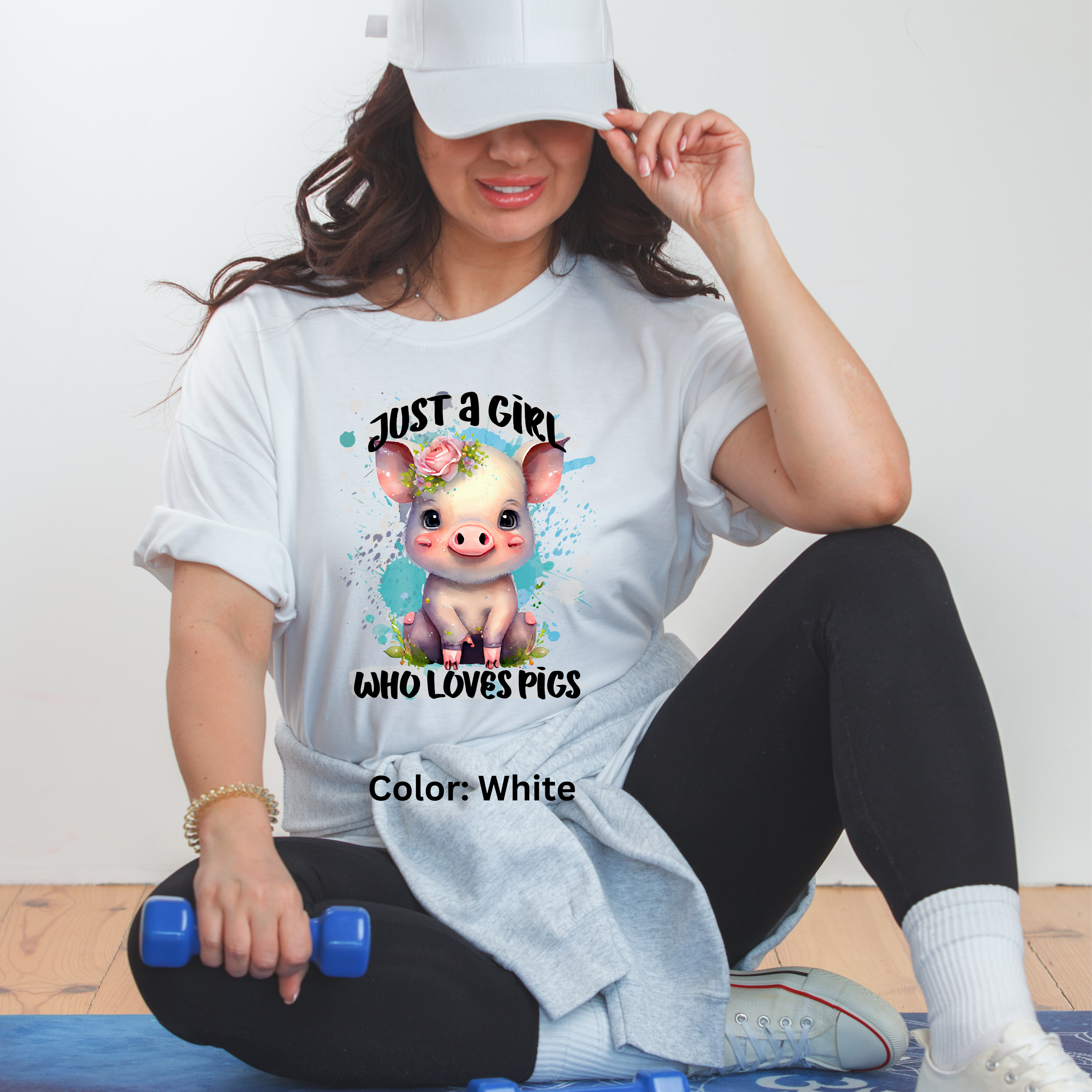 I'm Just A Girl That Loves Pigs Comfort Colors T-shirt - Cute Pig Lover Tee