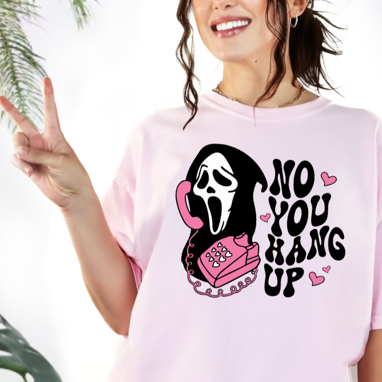 Ghostface Valentine's Tee | 'No You Hang Up' | Funny Love Shirt