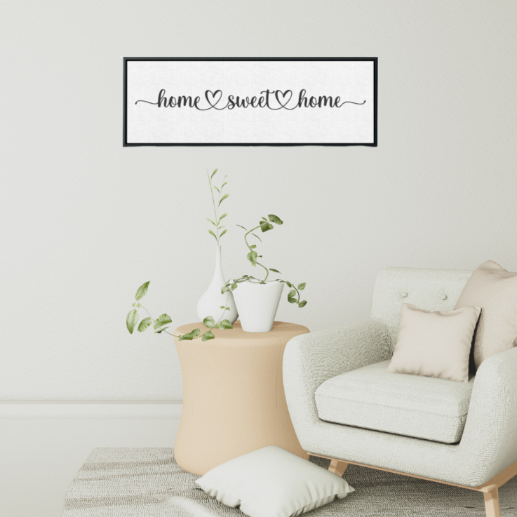 Home sweet home sign | wood framed sign | home wall decor | farmhouse wall decor | home sign