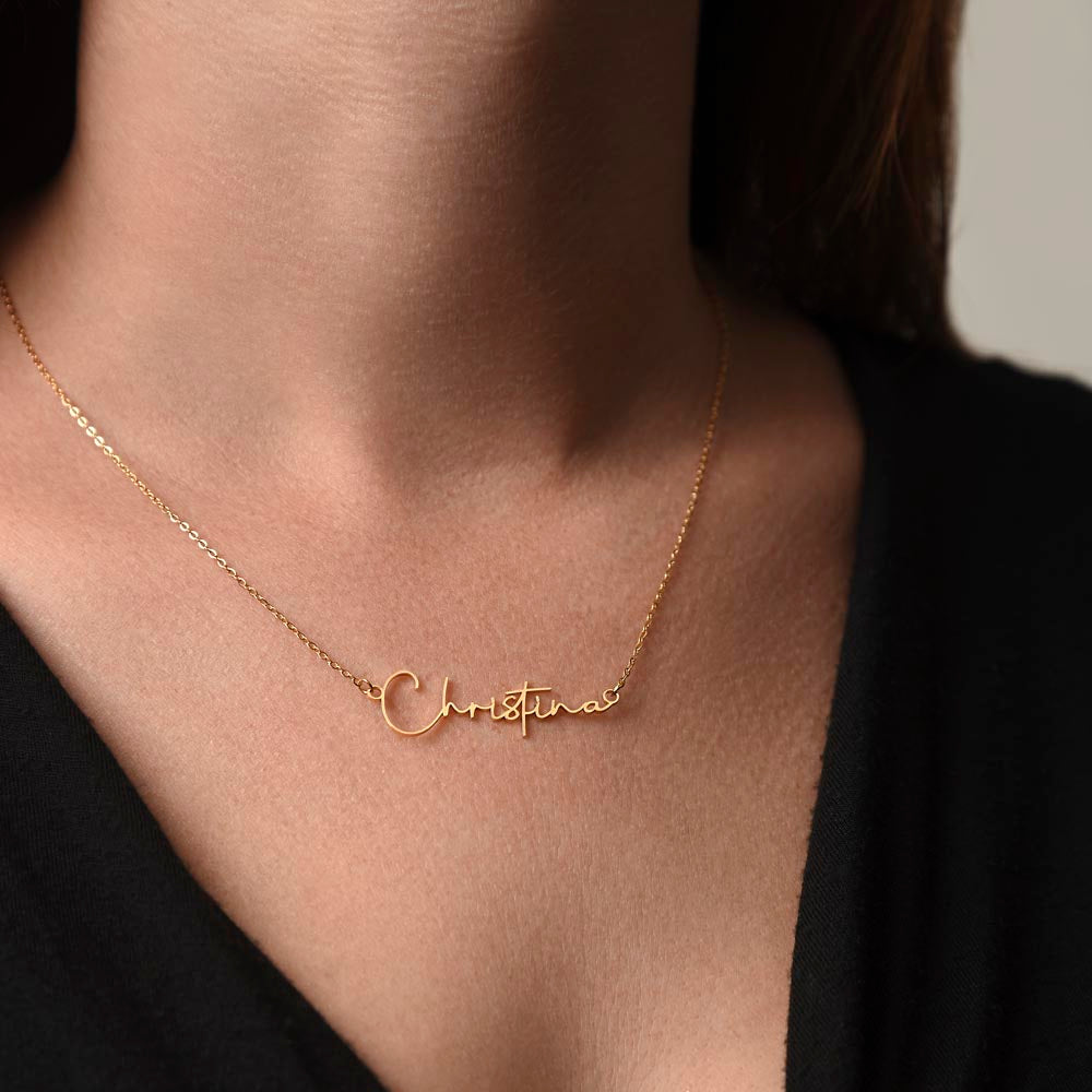 Personalized Signature Necklace, Custom Name Necklace, Custom Christmas Gift, Signature Name Necklace, Gift For Her