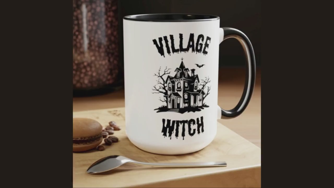 Village Witch Coffee Mug 15oz Halloween Coffee Cup Spooky Mug Best Friend Gift