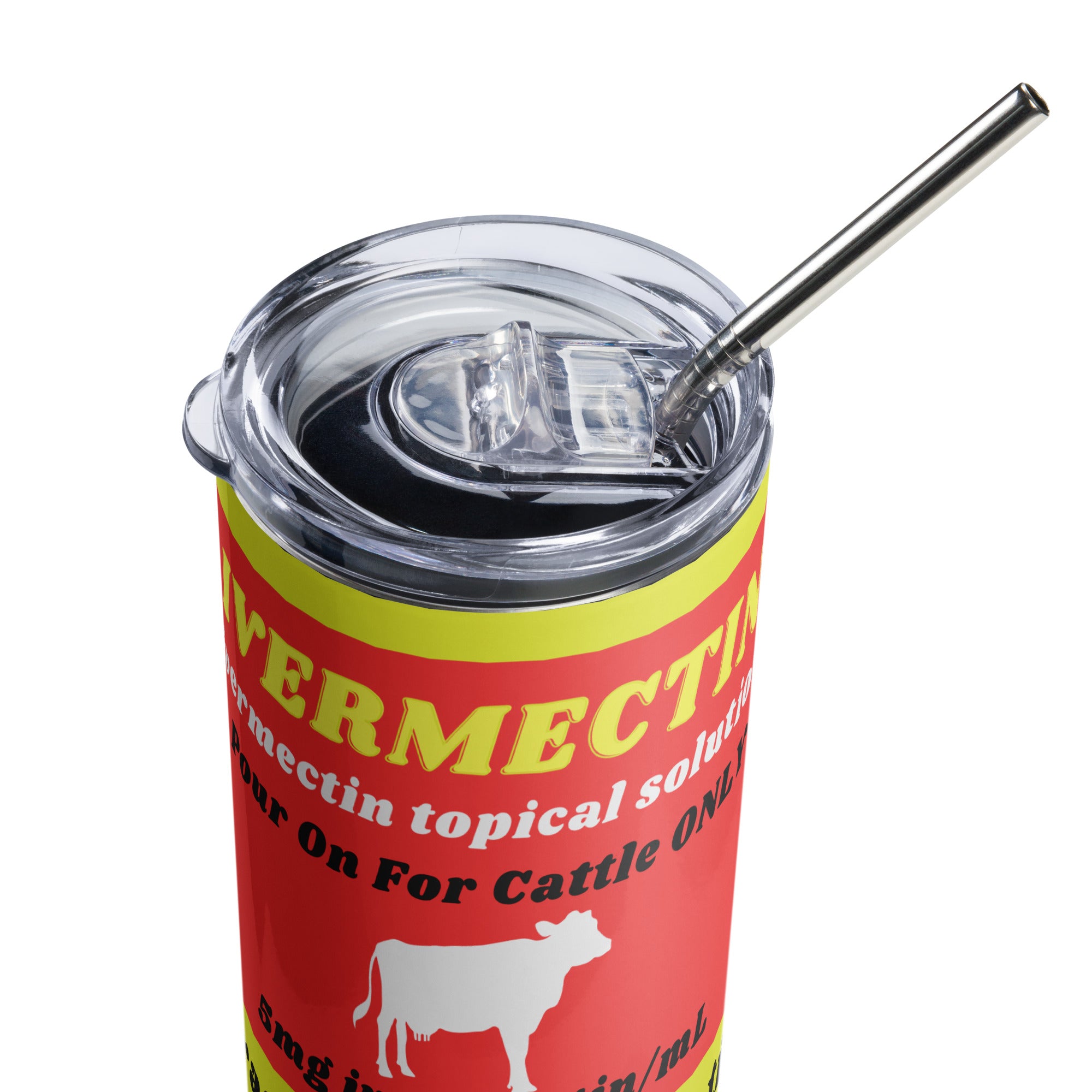 20oz Tumbler | Sarcastic 'FDA-Approved Ivermectin for Cattle' Design | 'Trust the Science'