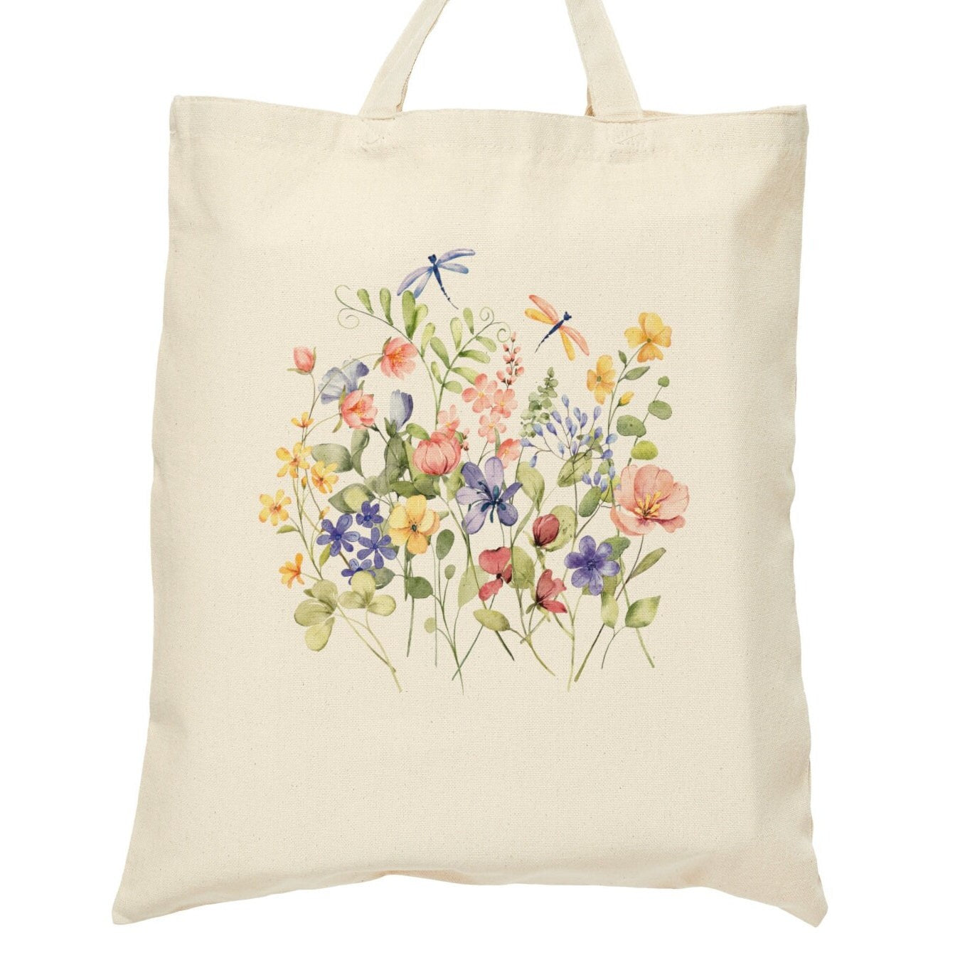 Floral Tote Bag, Wildflower Totes, Bridal Gift Tote Bag, Canvas Tote Bag, Gift For Women Totes, Birthday Gift Bag, Library Bag, Book Totes