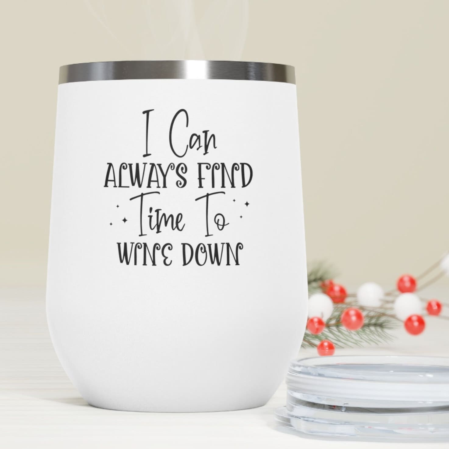Time To Wine Down 12oz Insulated Wine Tumbler
