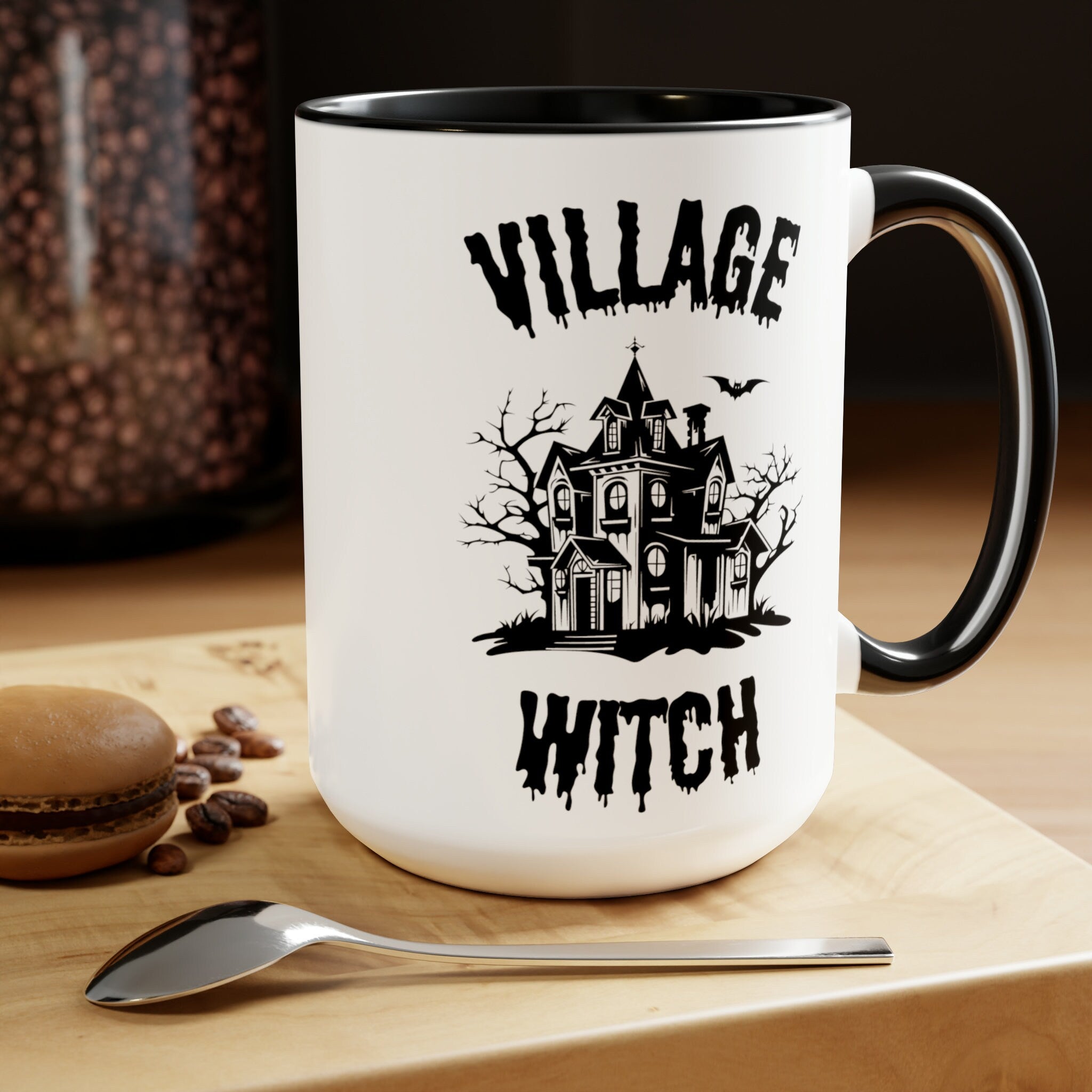 Village Witch Coffee Mug 15oz Halloween Coffee Cup Spooky Mug Best Friend Gift
