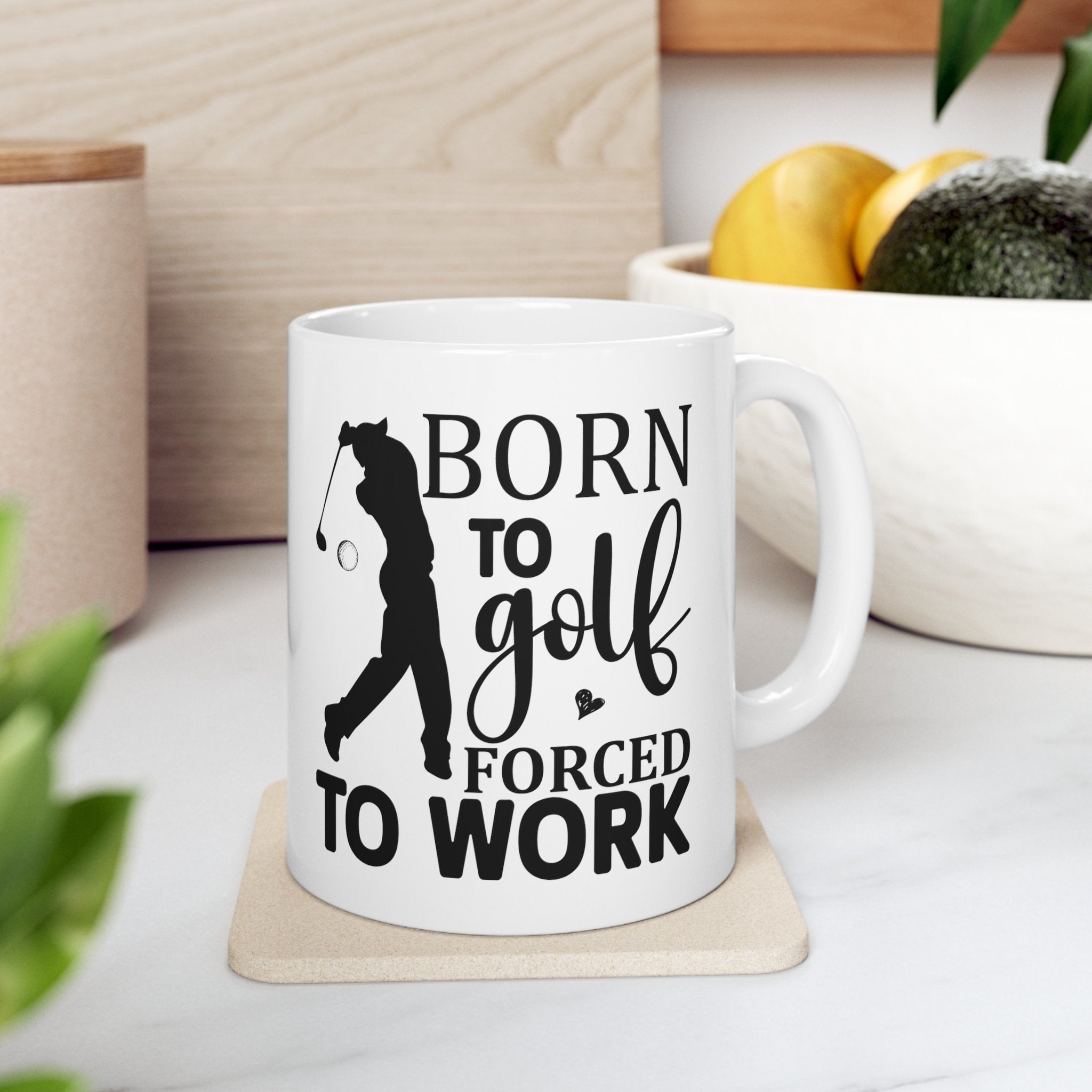 Golfer Coffee Mug, Tee Time, Dad Golf Gift, Fathers Day Gift, Great Christmas Gift, Boss Gift, Coworker Mug, Coffee Cup, Links