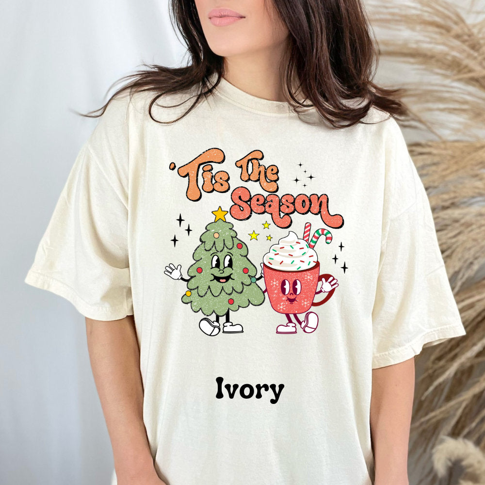 Comfort Colors® Tis The Season Christmas T shirt, Christmas t-shirt, Cute Christmas tee, Holiday apparel, Adorable T-shirt, Christmas Gift