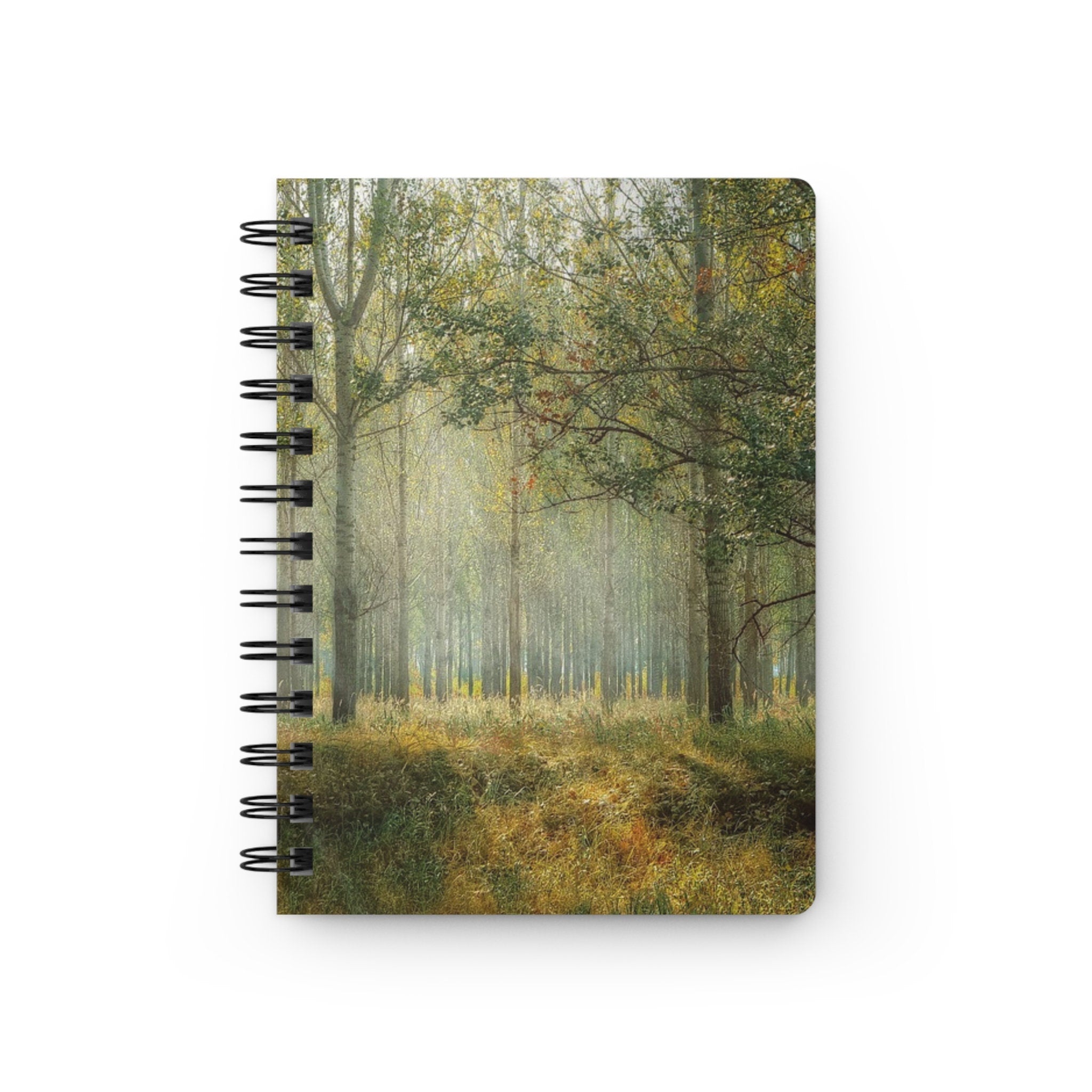 Mist In The Forest Natural One , Writer's Notebook, Floral Notebook , Botanical Notebook , Mental Health Notebook , Writers Journal
