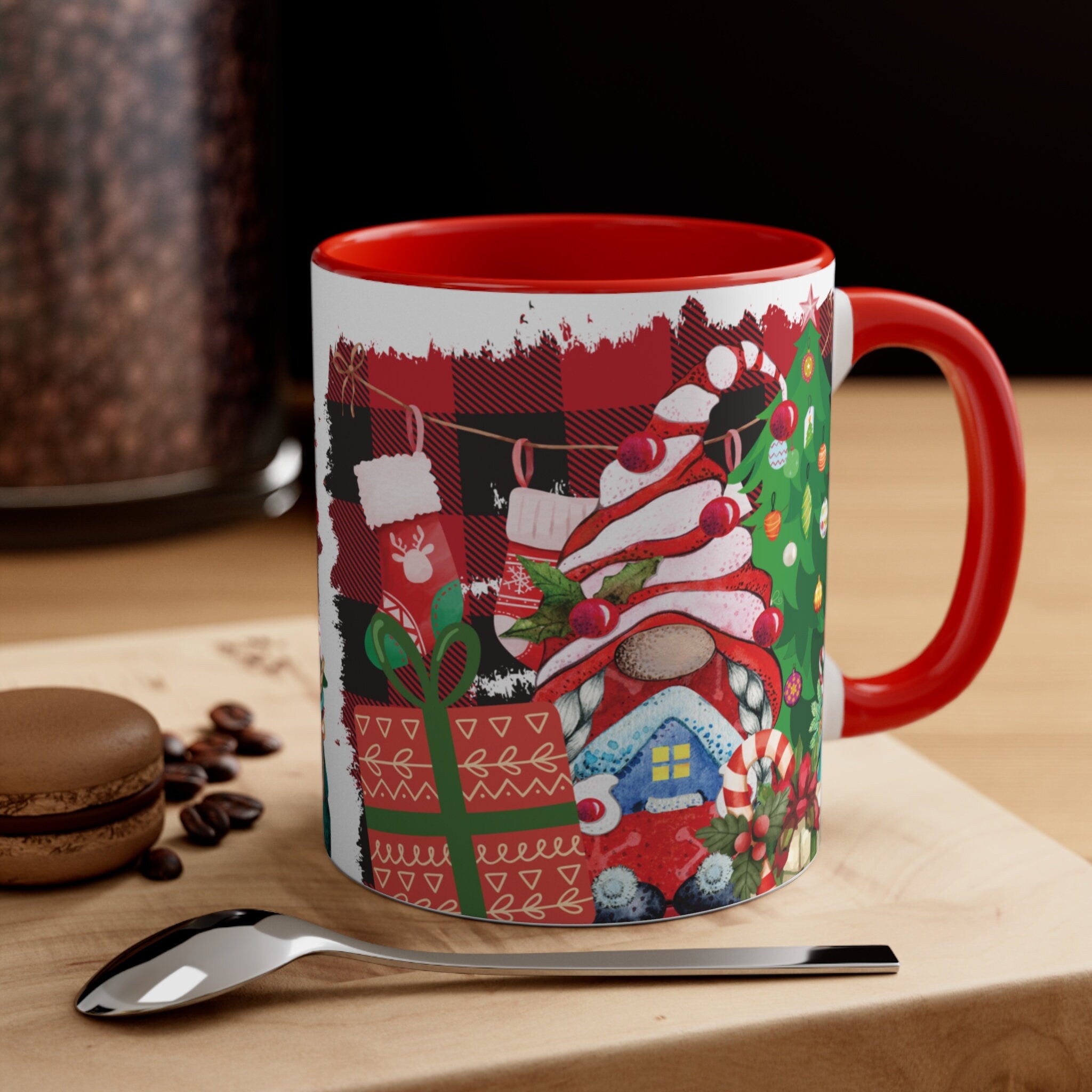 Charming Ceramic Gnome Mug: Whimsical Christmas Decor for Cozy Mornings. Embrace the Holiday Spirit with Every Sip!