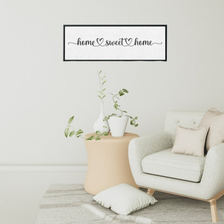 Home sweet home sign | wood framed sign | home wall decor | farmhouse wall decor | home sign